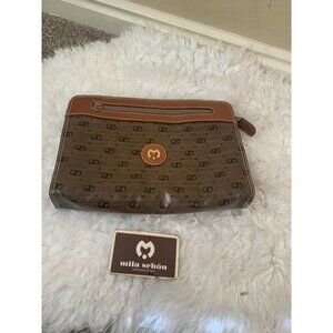 Mila SCHON Clutch Bag  Italy with authenticity card